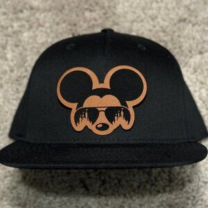 Mickey Sunglasses Leather Patch Hat – Disney Trucker Cap